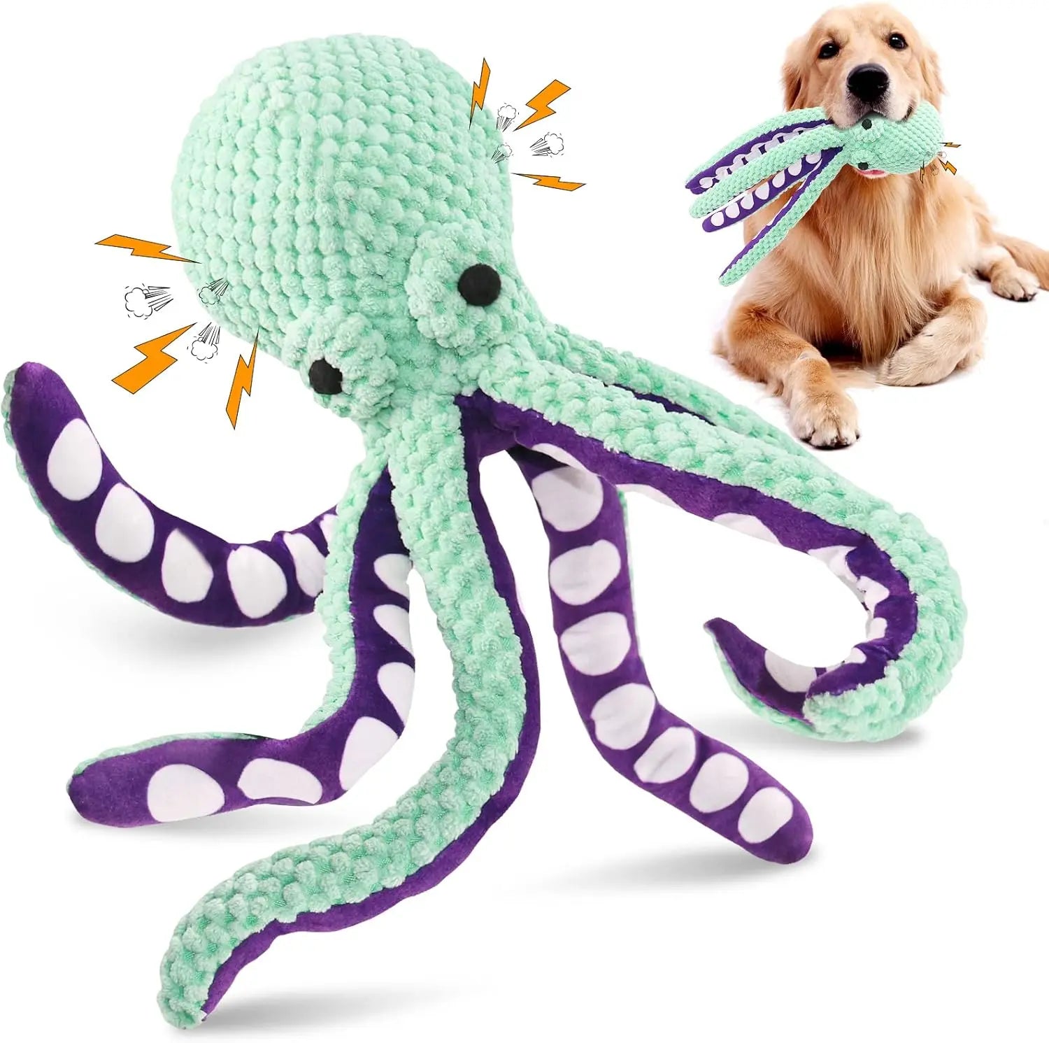 Squeaky Dog Toys for Large Dogs: Plush Dog Toys with Soft Fabric - Pet Toys for Small, Medium, and Large Dogs - Puppy Toys to Keep Them Busy Squeaky Dog Toys Interactive Dog Toys Toys for Dogs-Mrwj
