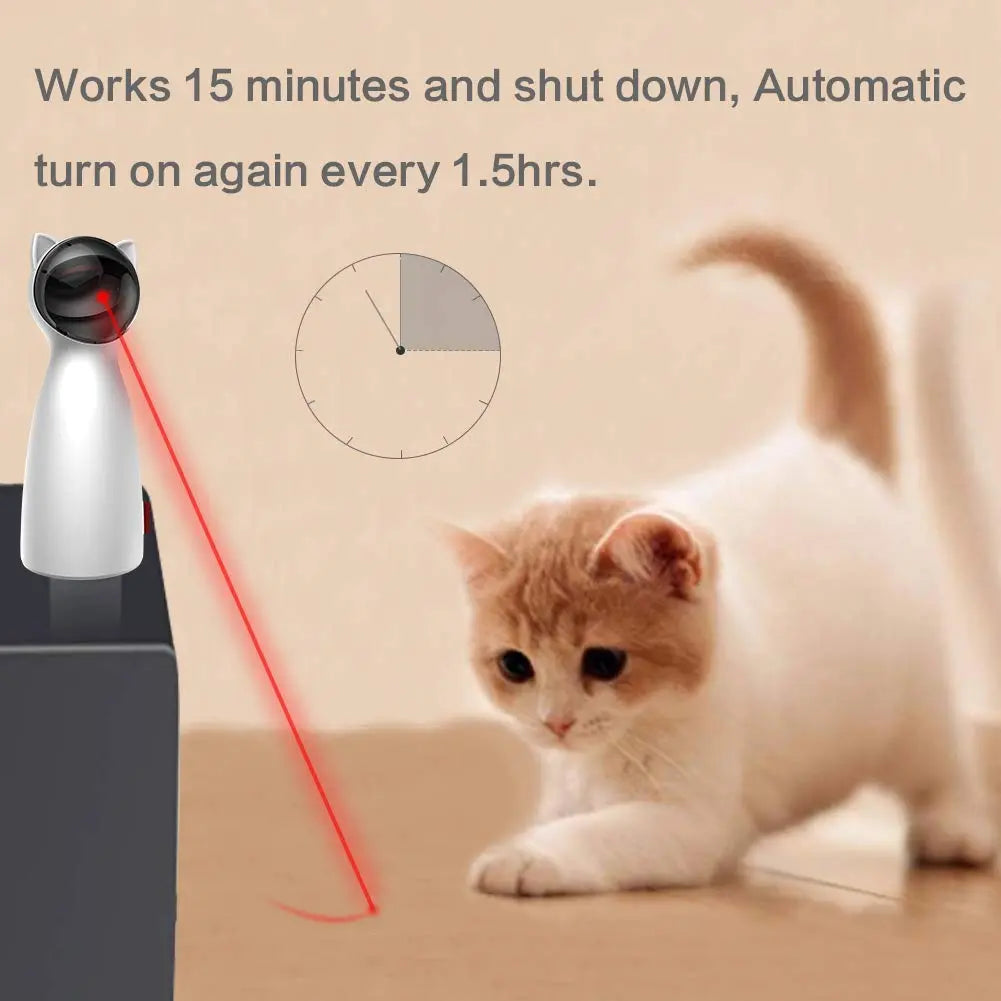 Cat Automatic Interactive Laser Toys, Indoor Cat Interactive Laser Toys, Real Random Track Rechargeable Pet Laser Toys, Fun Cat Toys, Pet Gifts for Indoor Cats/Kittens/Dogs and Other Various Pets