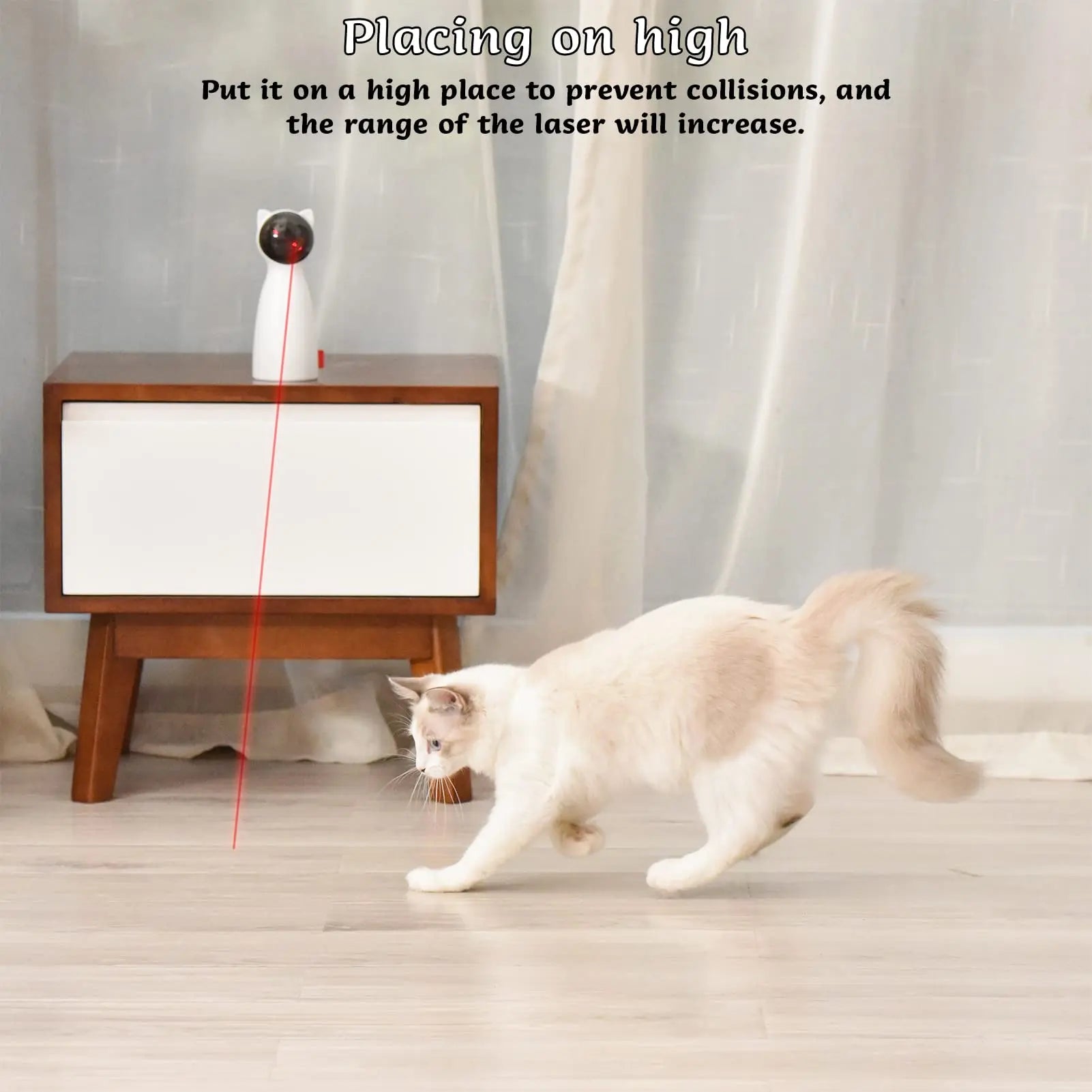 Cat Automatic Interactive Laser Toys, Indoor Cat Interactive Laser Toys, Real Random Track Rechargeable Pet Laser Toys, Fun Cat Toys, Pet Gifts for Indoor Cats/Kittens/Dogs and Other Various Pets