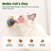 Catnip Toys Balls 4 Pcs, Extra Cat Energy Ball, Edible Kitten Silvervine Toys for Cats Lick, Healthy Kitty Teeth Cleaning Dental Chew Toys