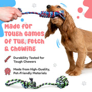 Pacific Pups 5 Piece Dog Toy Set - Dog Tug Toys for Small & Medium Dogs - Small Dog Toys - Dog Rope Toys Value Pack - Benefits Non-Profit Dog Rescue