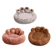 Clearance Dog Bed Cat Pet Sofa Cute Comfortable Cozy Pet Sleeping Beds for Small Dogs and Cats, Soft Fluffy Faux Fur Cat Cushion Dog Bed, Gray, 23.6 Inch