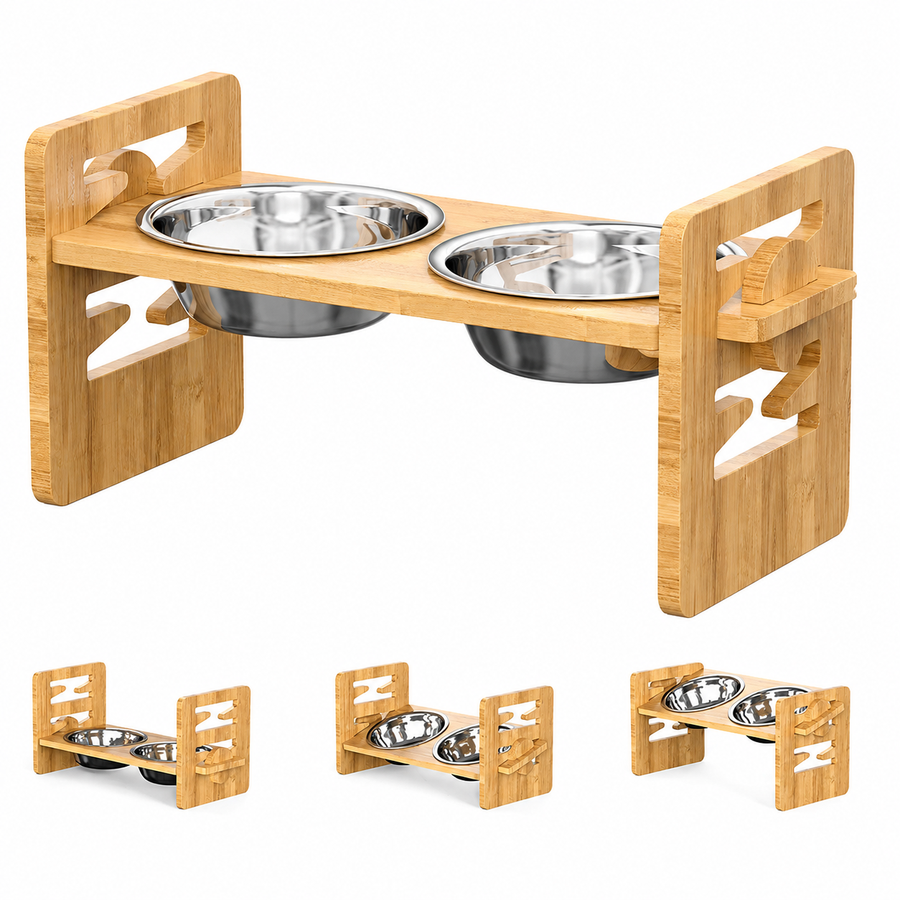 Adjustable Dog Feeding Rack