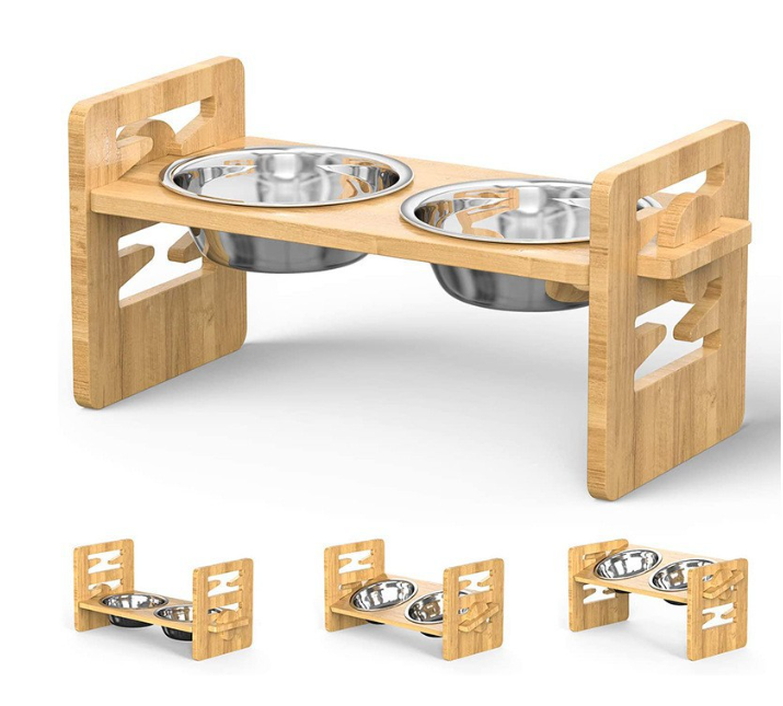 Adjustable Dog And Cat Feeding Rack