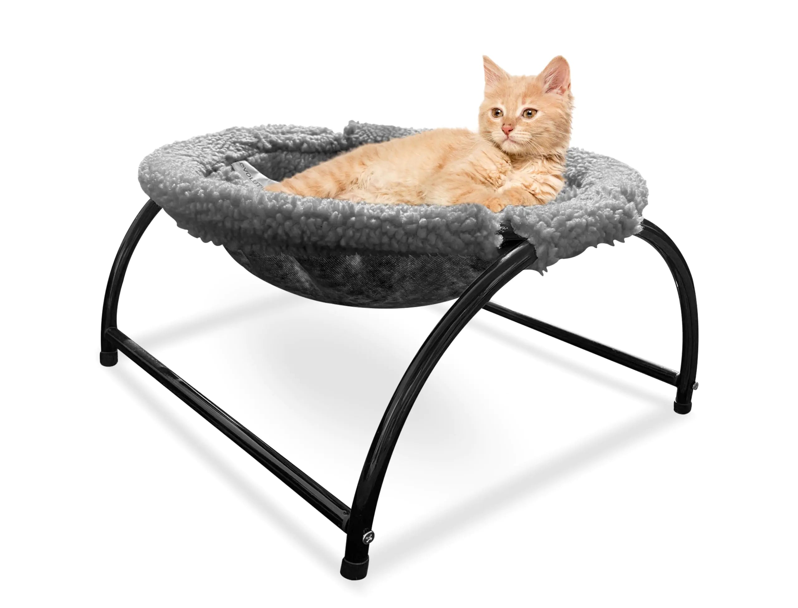 Treat your pet to elevated comfort with this cozy raised cat hammock bed