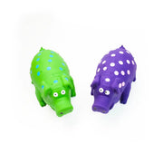 Pet Latex Pig Toy - Squeaky, Spotted, Durable Chew & Molar Toy for Dogs, Pet Puzzle Supplies