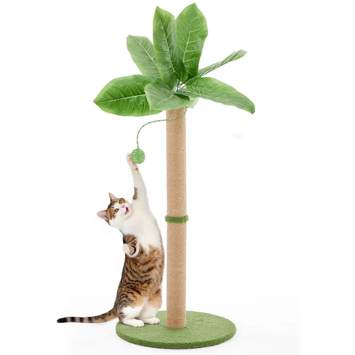 Cat Tree Tower for Indoor Cats, 54In Tall Multi-Level Pet Furniture, Stable Kitty Play House with Sisal Scratching Post, Large Condo, Climbing Ladder, Plush Toy for Kitten Cat Treehouse