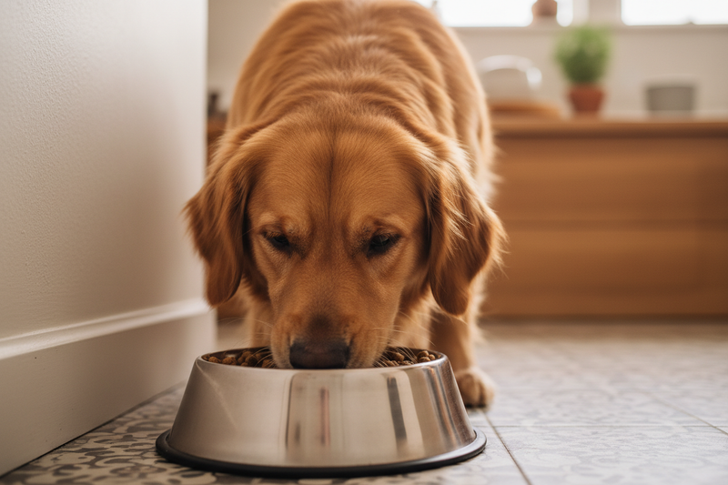 can you make it where the dog is focused on the food