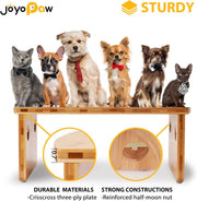 Elevated Dog Bowls, Bamboo Raised Dog Bowl for Large Dogs, with 2 Stainless Steel Bowls (13'' Tall-68Oz Bowl)