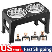 Elevated Dog Bowls 4 Adjustable Heights Raised Dog Food Water Bowl for Pet Dogs