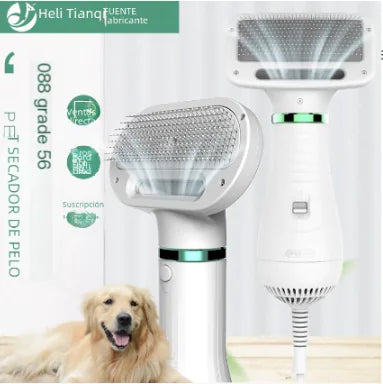 2-in-1 Pet Grooming Dryer and De-shedding Brush